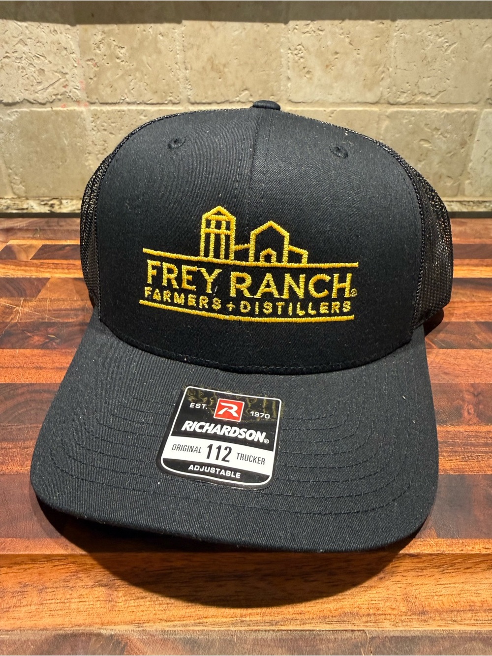 Frey Ranch Black and Yellow Trucker Hat by Richardson